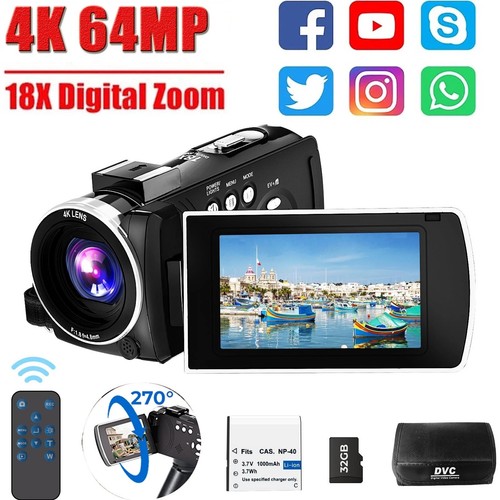 Videokamera 64mp - ✅4k,