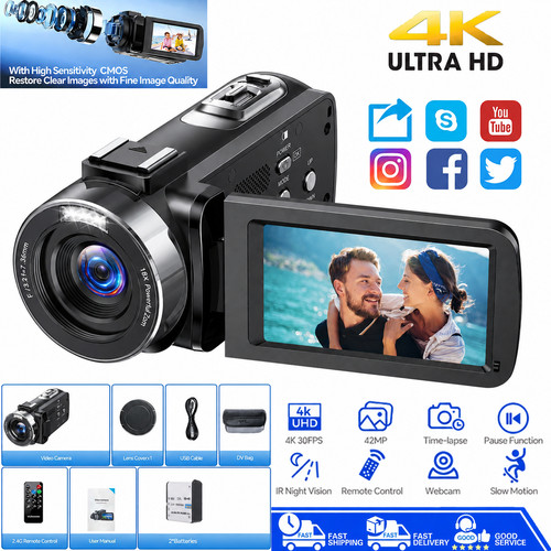 Videokamera camcorder 42mp - 4k,